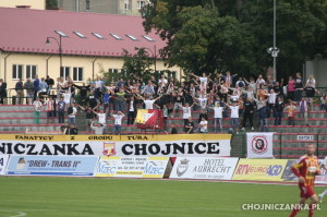 Kibice Chojniczanki podczas meczu z GKS Tychy